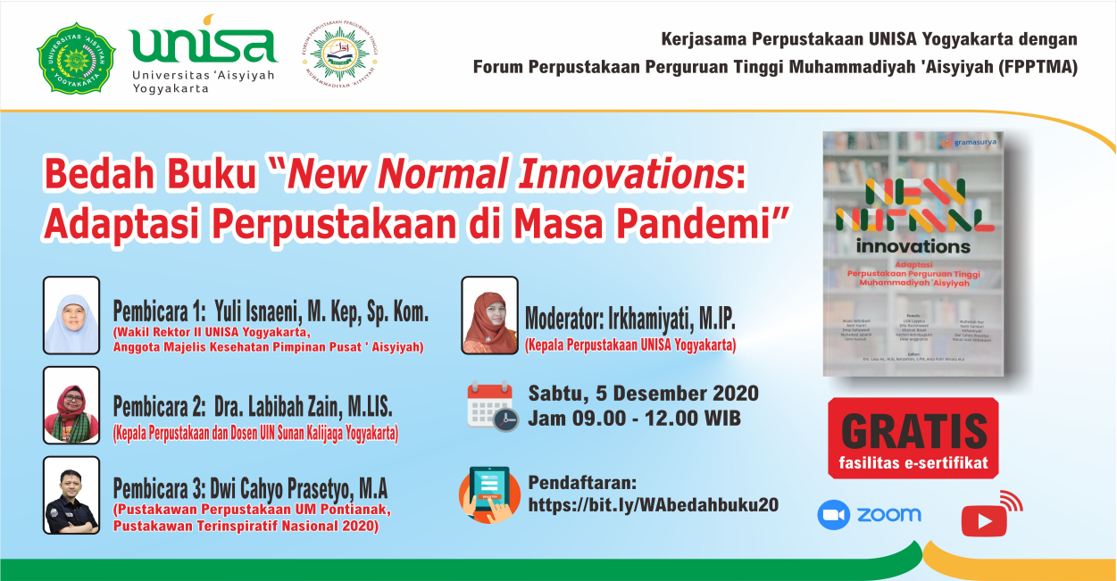 Bedah Buku New Normal Innovations: Adaptasi Perpustakaan Perguruan Tnggi Muhammadiyah ‘Aisyiyah