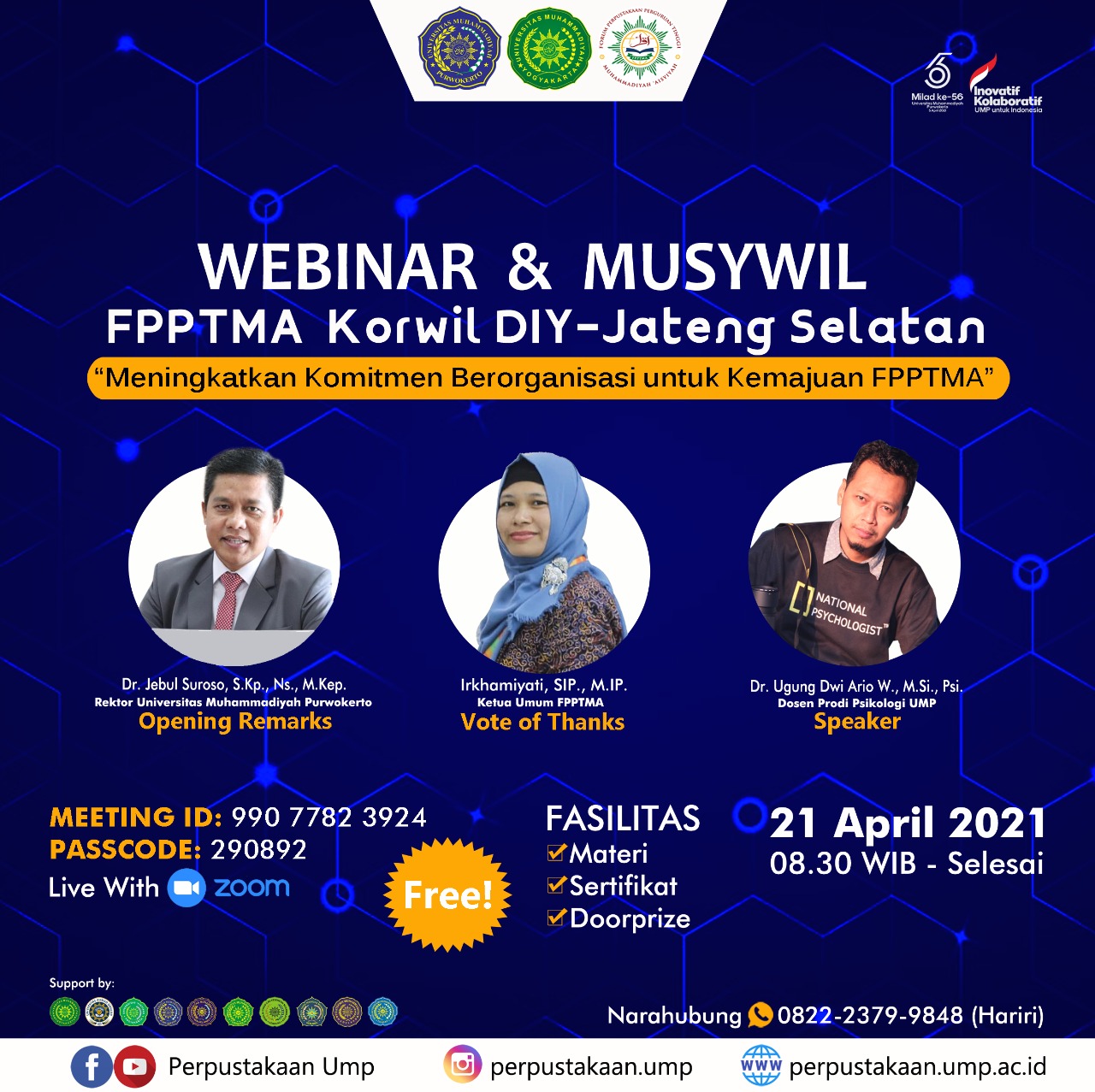 WEBINAR & MUSYWIL FPPTMA Korwil DIY – Jateng Selatan