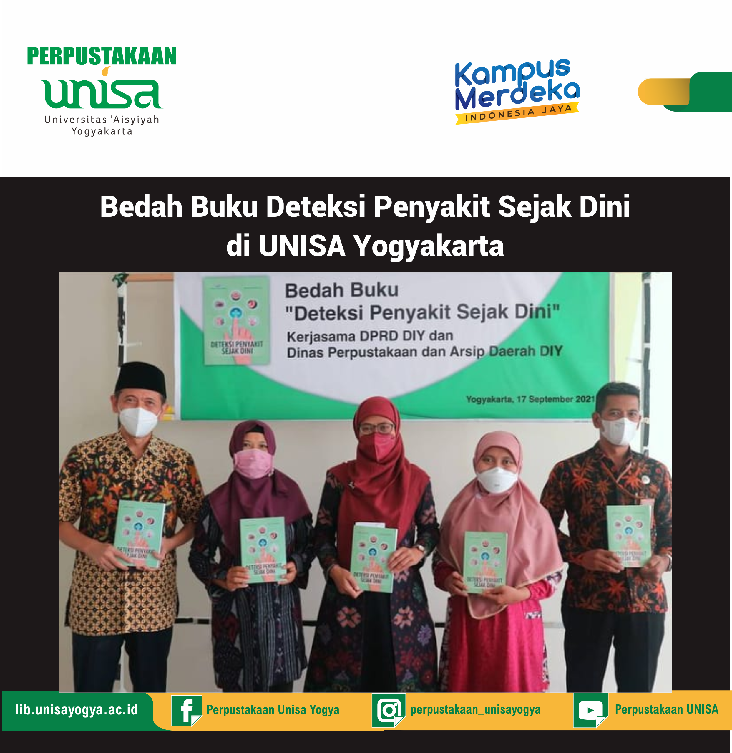 Bedah Buku Deteksi Penyakit Sejak Dini di UNISA Yogyakarta