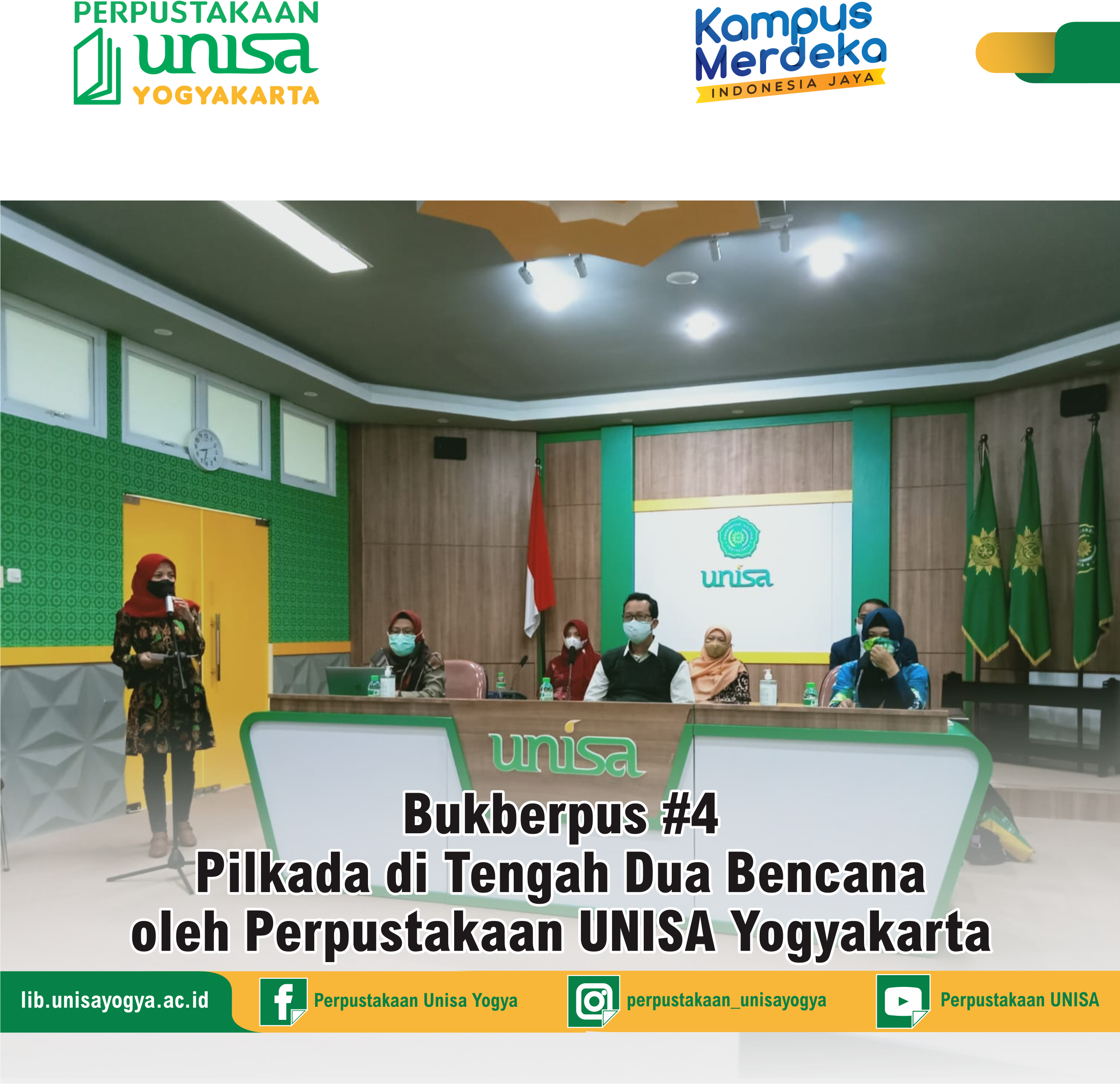 Bukberpus #4 Pilkada di Tengah Dua Bencana oleh Perpustakaan UNISA Yogyakarta