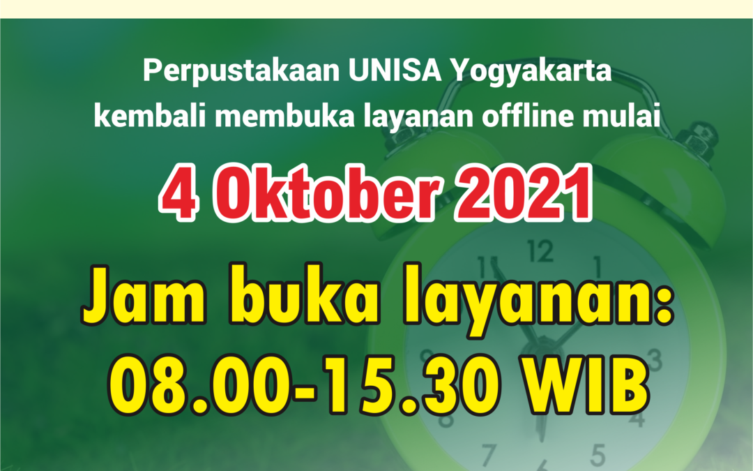 Dibukanya Kembali Layanan Offline Perpustakaan UNISA Yogyakarta