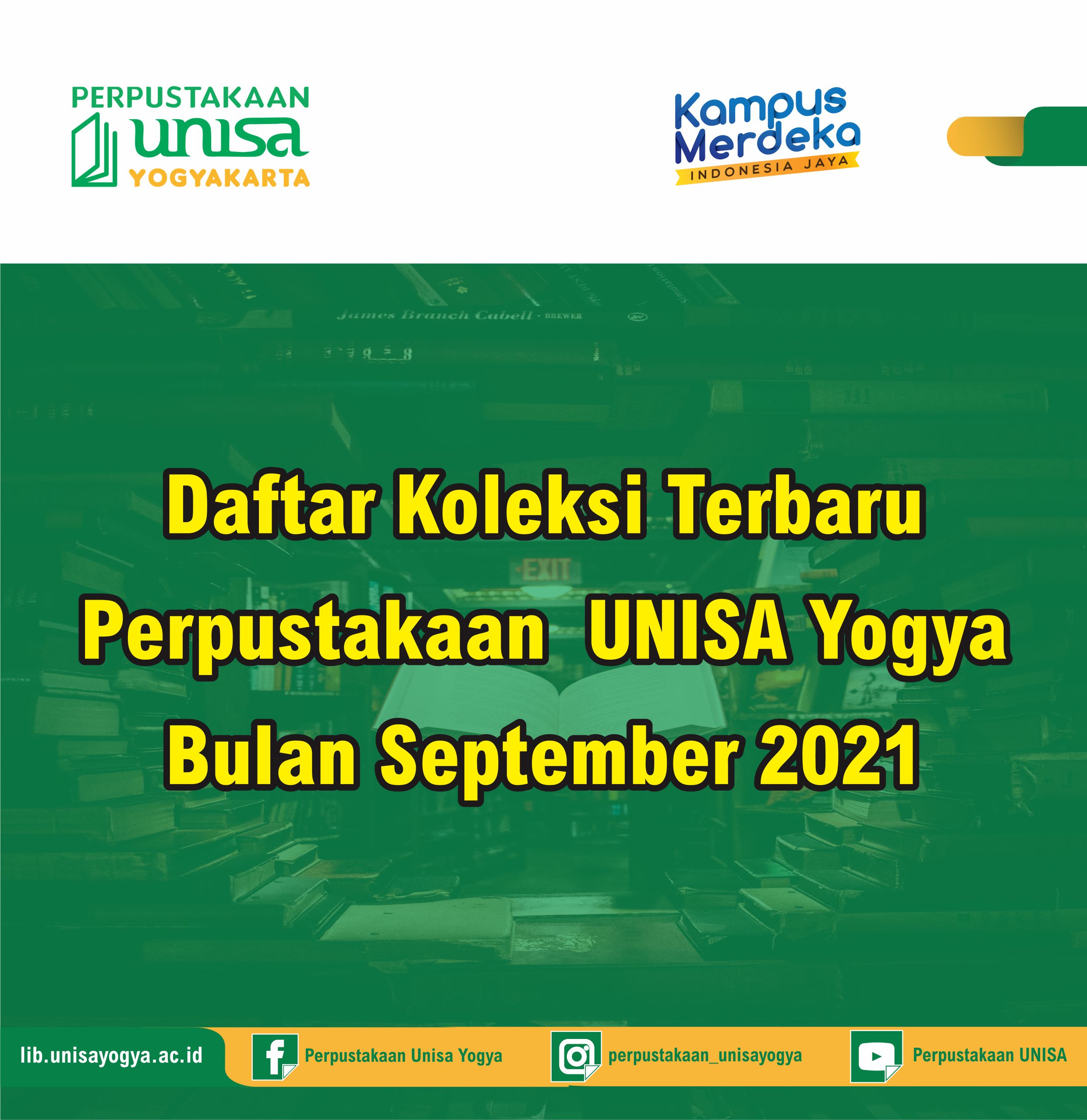 Daftar Koleksi Terbaru Perpustakaan UNISA Yogya Bulan September 2021