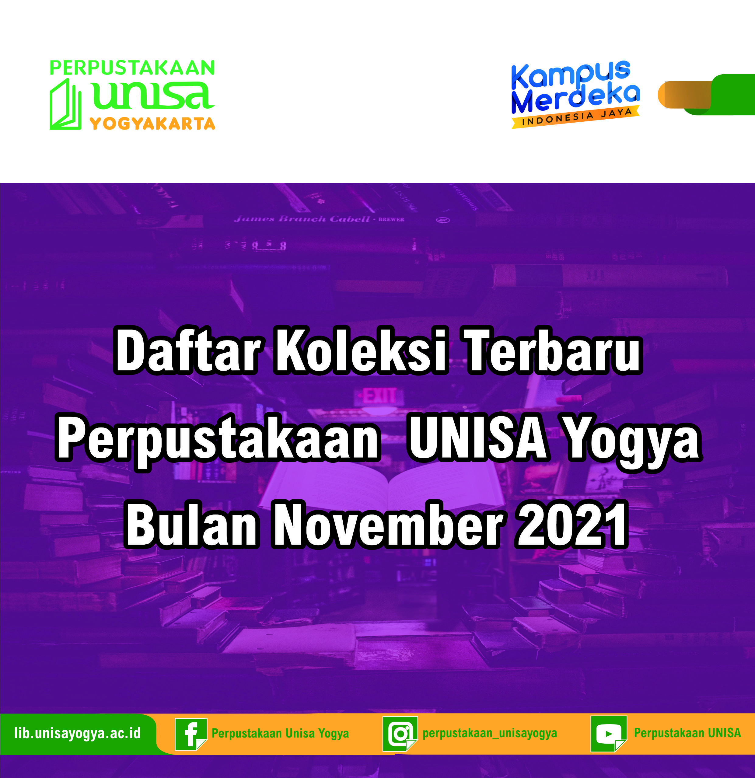 Daftar Koleksi Terbaru Perpustakaan UNISA Yogya Bulan November 2021