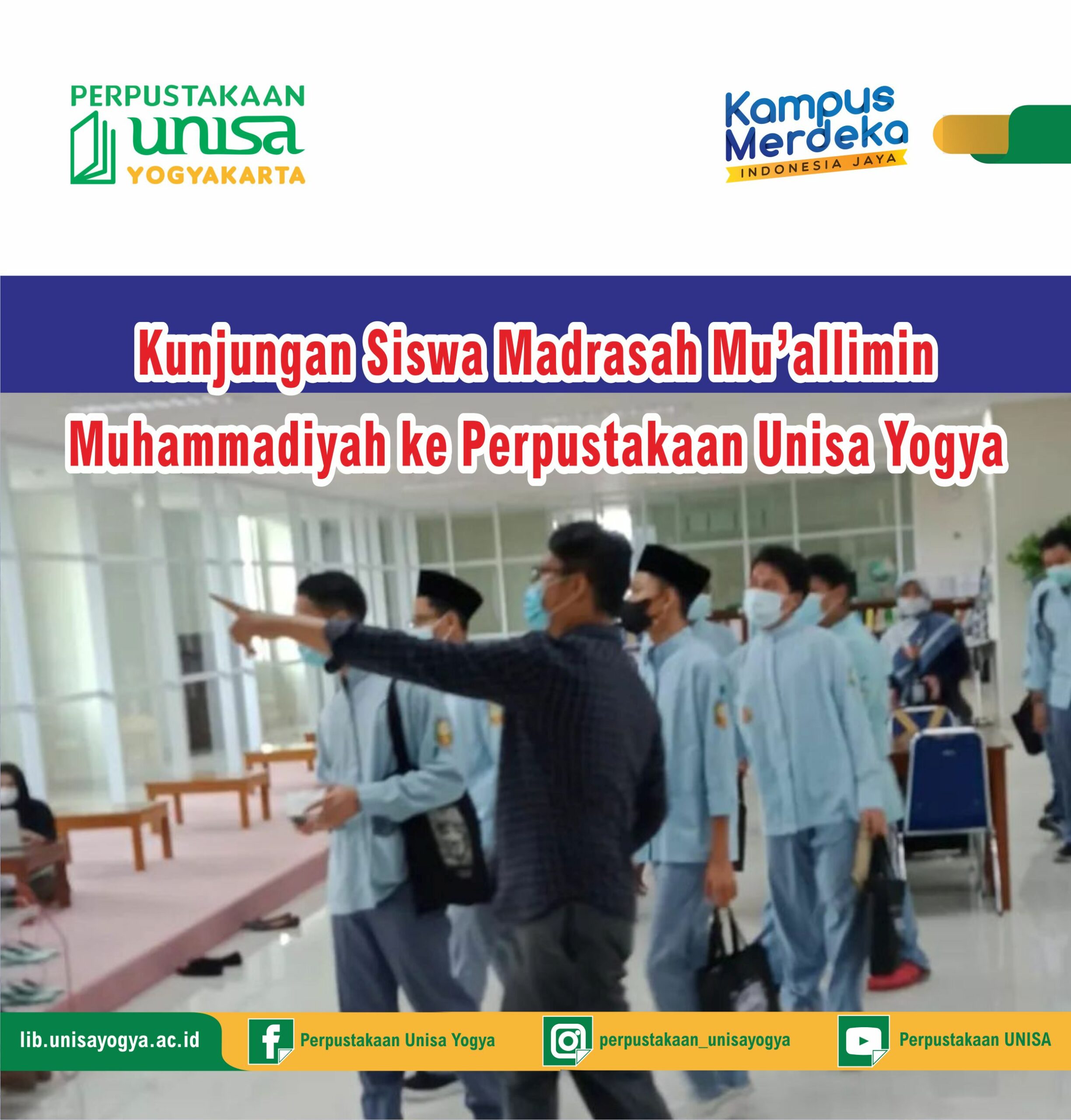 Kunjungan Siswa Madrasah Mu’alliminMuhammadiyah ke Perpustakaan Unisa Yogya