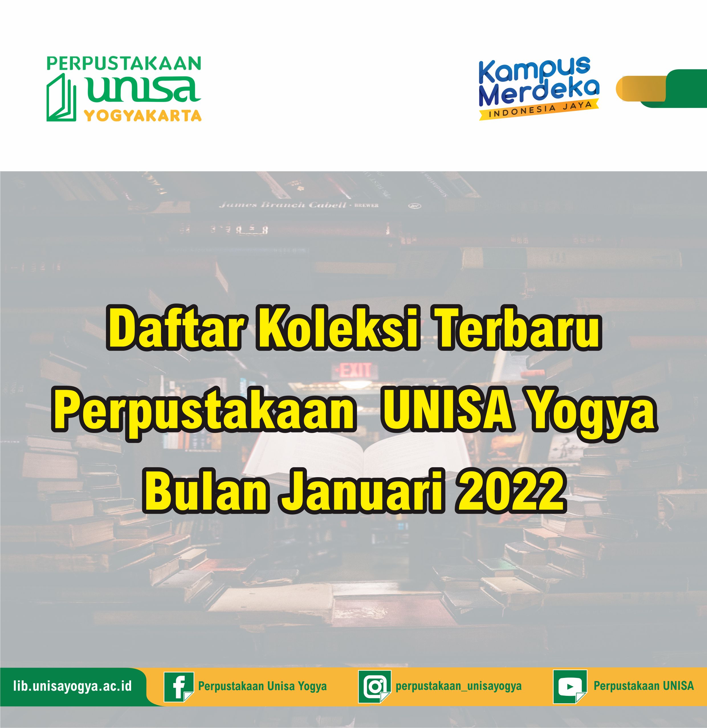 Daftar Koleksi Terbaru Perpustakaan UNISA Yogya Bulan Januari 2022