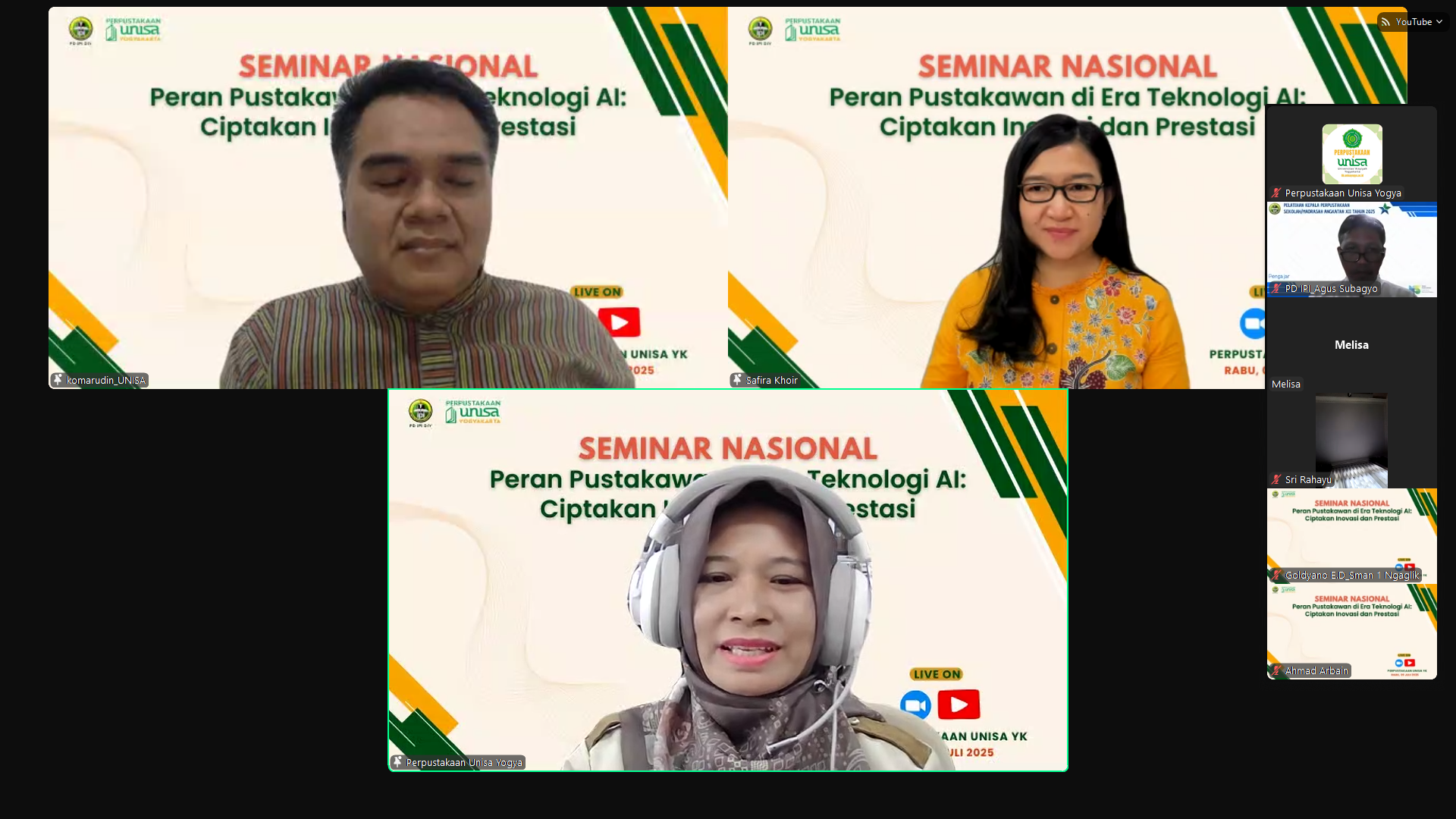 Perpustakaan UNISA Yogyakarta dan PD IPI DIY Gaungkan Peran Pustakawan di Era Kecerdasan Buatan melalui Seminar Nasional