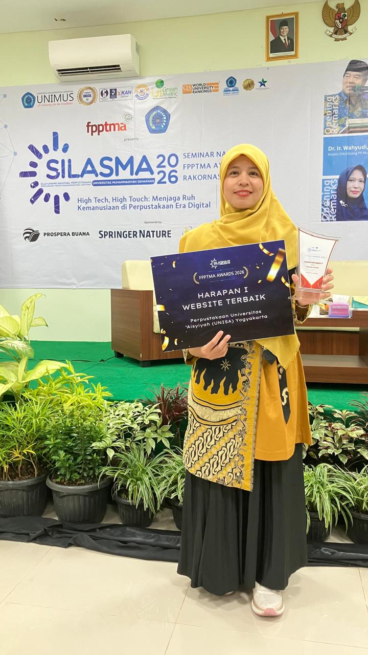 Perpustakaan UNISA Yogyakarta Raih Juara Harapan 1 Website Terbaik pada FPPTMA Award 2026